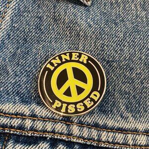 GLOW IN THE DARK 'INNER PISSED' PIN LOCAL ARTIST artisan hard enamel